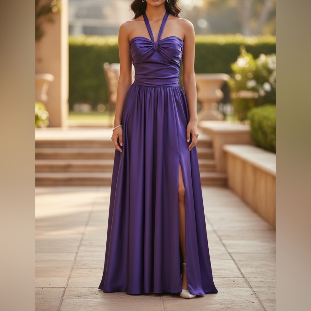 Prince Strapless Purple Dress